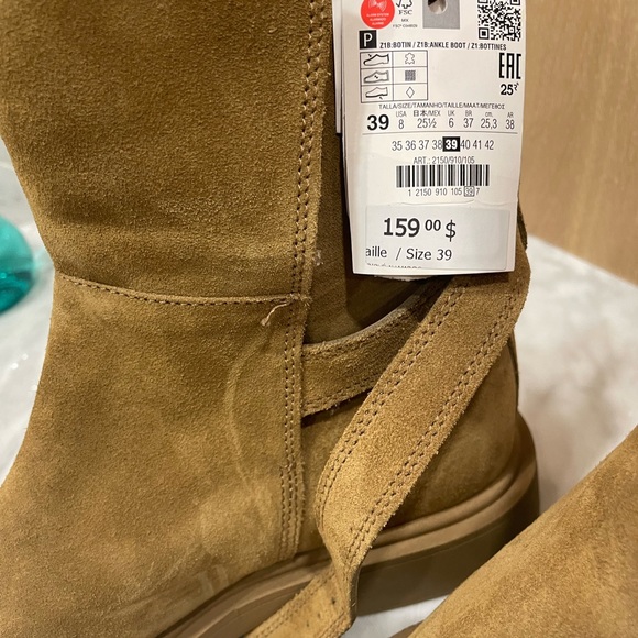 Zara Split Leather Suede Boots - Picture 3 of 7